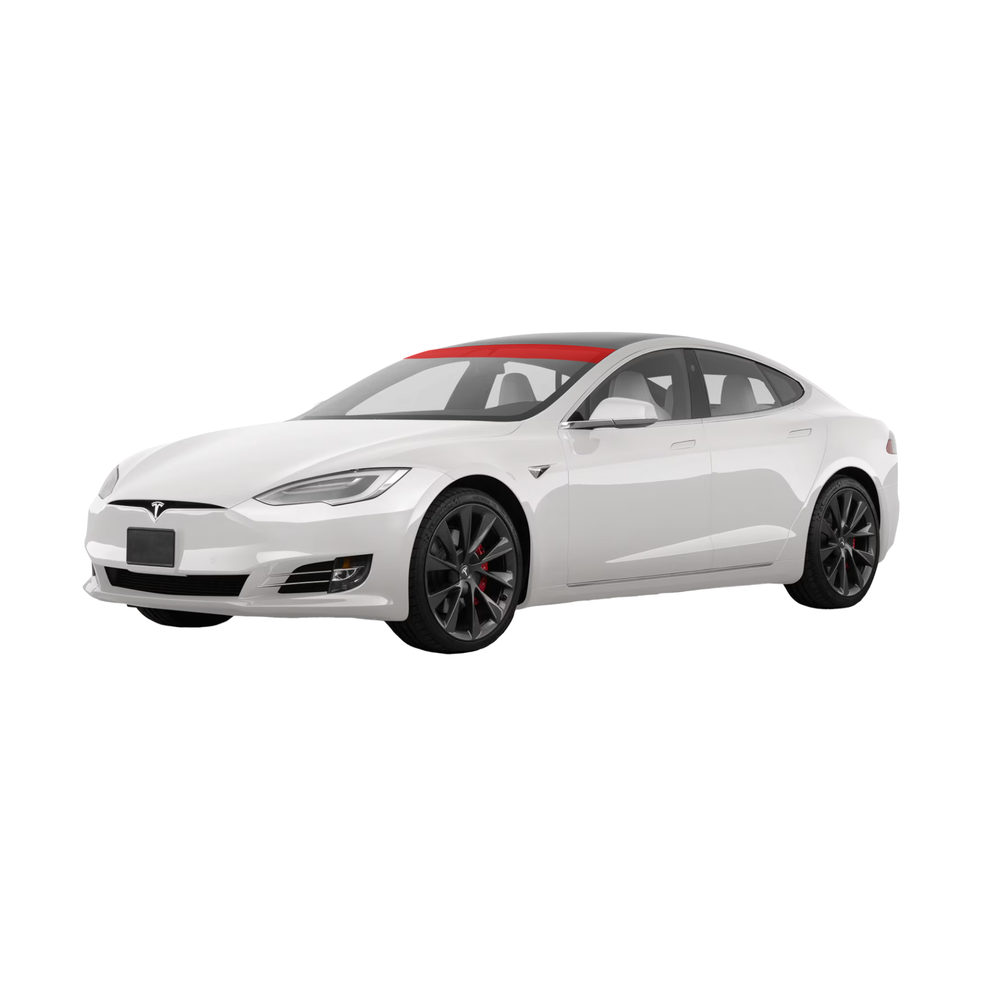 Windshield Brow window tint coverage diagram